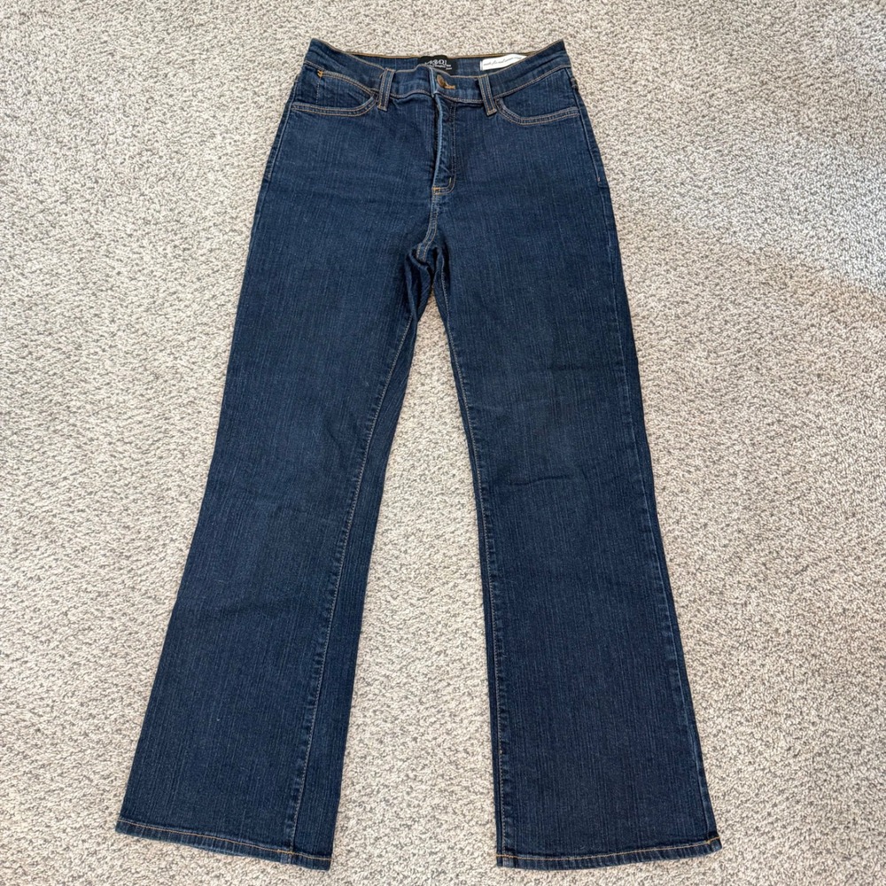 NYDJ Womens Petite 6P Bootcut Jeans Dark Wash Studded Back Pockets P759NHN‎